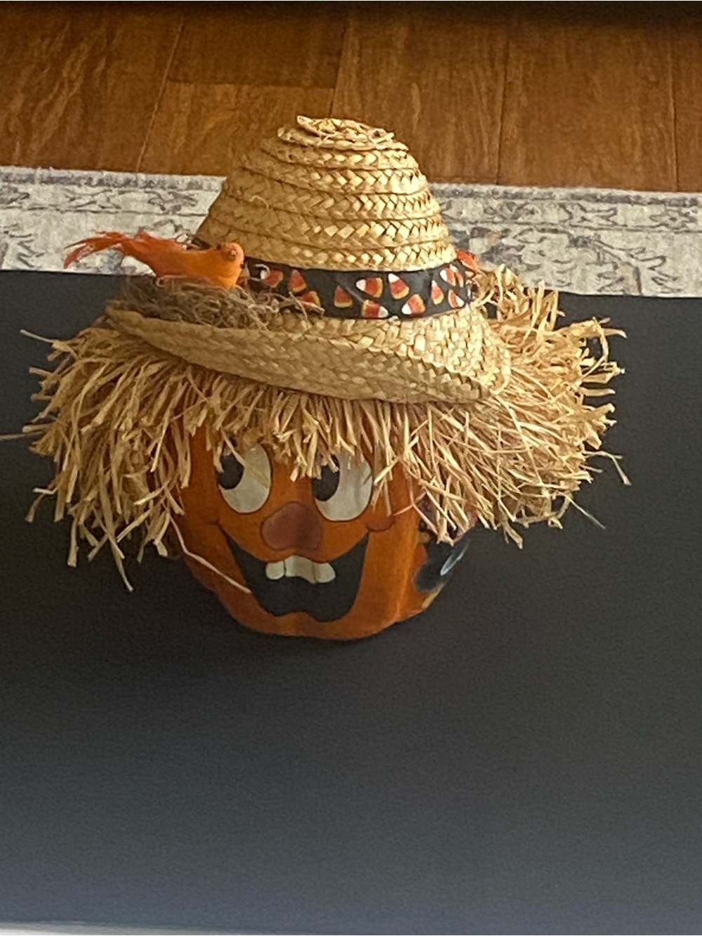 Straw Scarecrow Pumpkin Decor- Natural Straw Halloween Accessory